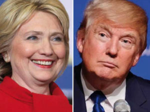 Debate Clinton Trump caras
