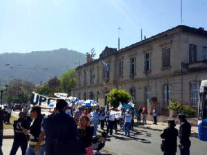 Manifestantes en La Palúdica
